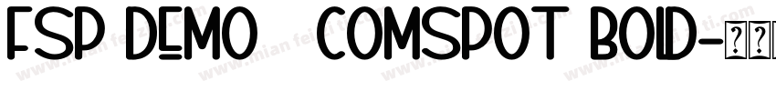 FSP DEMO   Comspot Bold字体转换